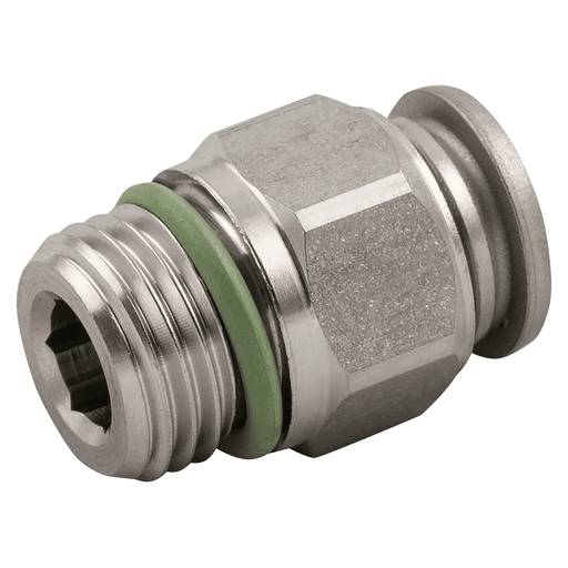 Aignep 10MM OD X 3/8" BSPP Male Stud 316 SS 60020-10-3/8 - FluidAirFittings