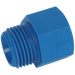 Tefen 3/8" BSPT Male X 3/8" BSPT Female Bush Blue PN3-38-38 - FluidAirFittings
