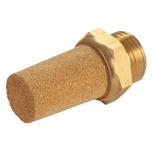 FT Pro 3/8" BSPP Male Silencer Medium Brass 1873762 - FluidAirFittings