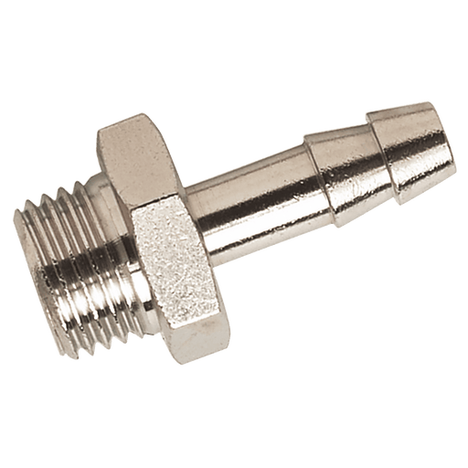 FT Pro 3/8" BSPP Male Straight Hose Tails, Nickel Plated Brass 3045-12-3/8 - FluidAirFittings