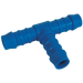 Tefen 3/4" ID Hose Equal Tee Blue Plastic PN23-19 - FluidAirFittings