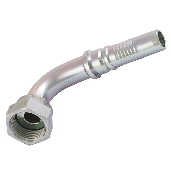 FT Pro - JMORFSF901616CF 1.7/16" ORFS Female Interlock 90° Swept Elbow 1" Hose ID - FluidAirFittings
