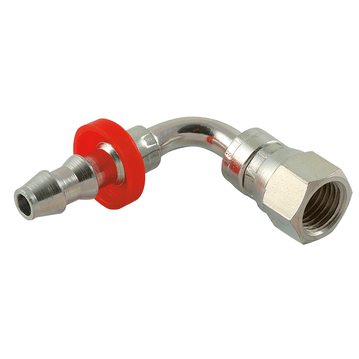 FT Pro - PSJF049004CF 7/16" JIC Female X Hose Tail 90° Elbow - FluidAirFittings