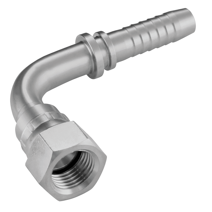 PH Industrie M16 X 1.5 Metric Female 90° Elbow 1/4" Hose ID DKOS-08-90-DN06 - FluidAirFittings