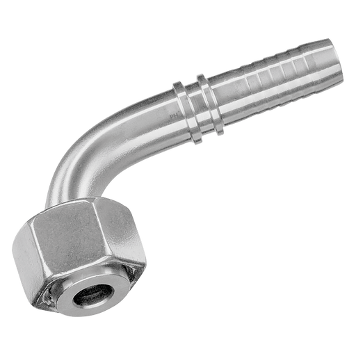 PH Industrie 11/16" ORFS Female X Swept Hose Tail 90° Elbow ORFSF069006SS - FluidAirFittings
