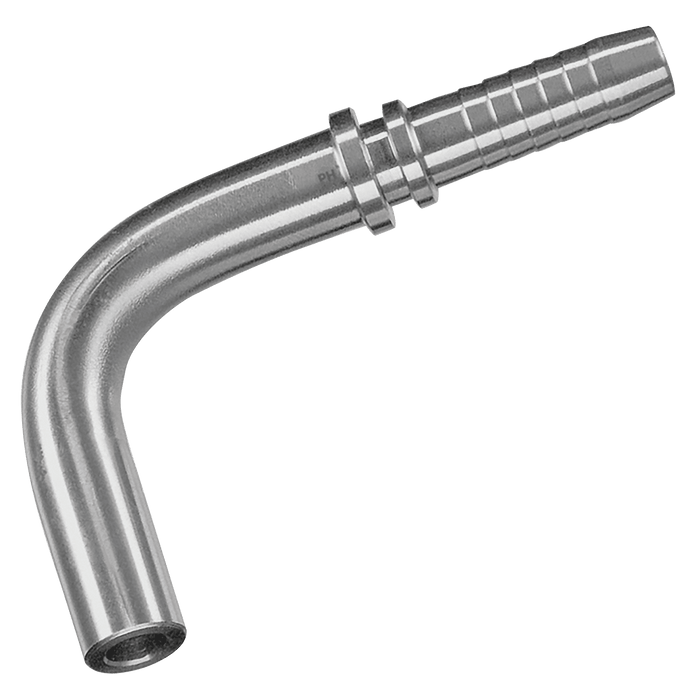 PH Industrie 12MM OD Standpipe 90° Swept Hose Tail 1/2" Hose ID BEL-12-90-DN12 - FluidAirFittings