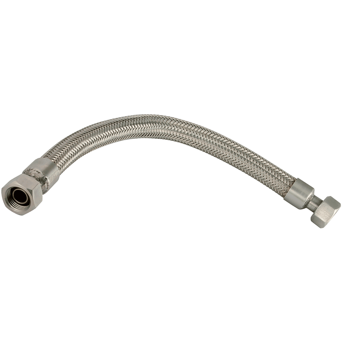 FT Pro - 2137-9649 1/4" BSP Female X 1/4" ID Metallic Flexible Hose Steel Braided - FluidAirFittings
