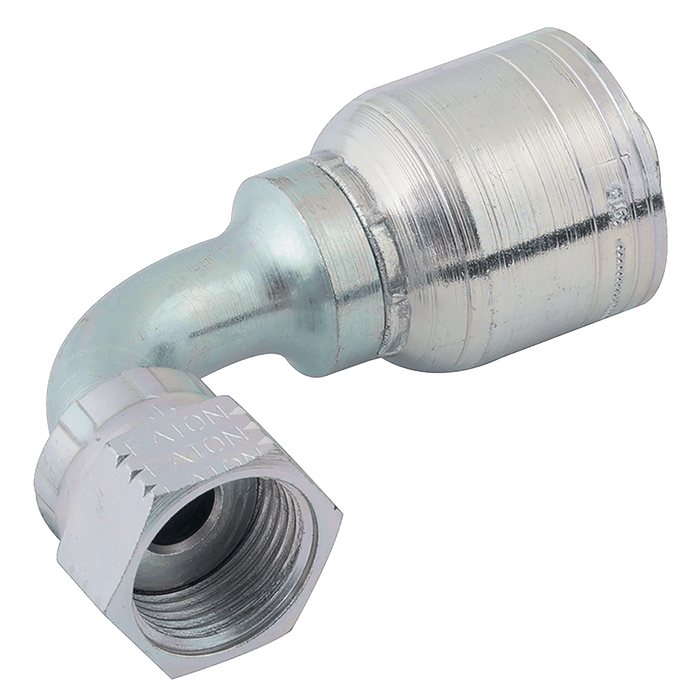 Danfoss Aeroquip 9/16" ORS Female 90° Swept Elbow Hose ID 1/4" Steel 1A4FRB4 - FluidAirFittings