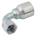 Danfoss Aeroquip 9/16" ORS Female 90° Swept Elbow Hose ID 1/4" Steel 1A4FRB4 - FluidAirFittings