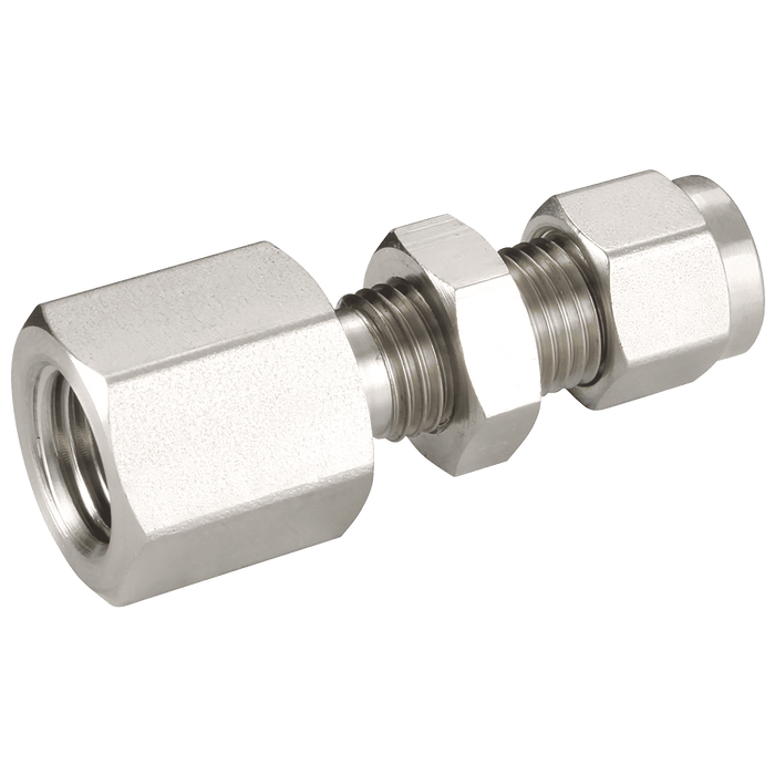 PANAM Bulkhead Female Connector 12MM OD 1/2" NPT BFC-12-500N - FluidAirFittings