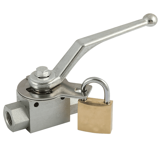 FT Pro - KHBSM-G11/4-LK 1.1/4" BSP Parallel Female Ball Valve 2 Way Lockable - FluidAirFittings