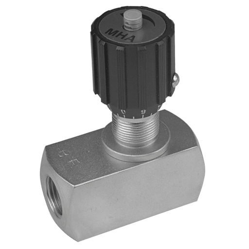 MHA 1/2" BSP Parallel Female Bi-Directional Needle Valve NDV-G1/2 - FluidAirFittings