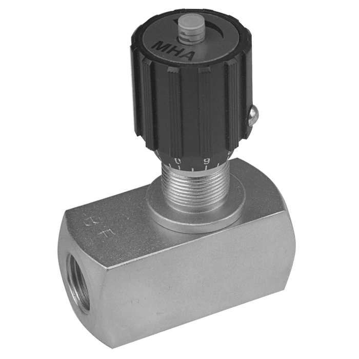 MHA 1/2" BSP Parallel Female Bi-Directional Needle Valve NDV-G1/2 - FluidAirFittings
