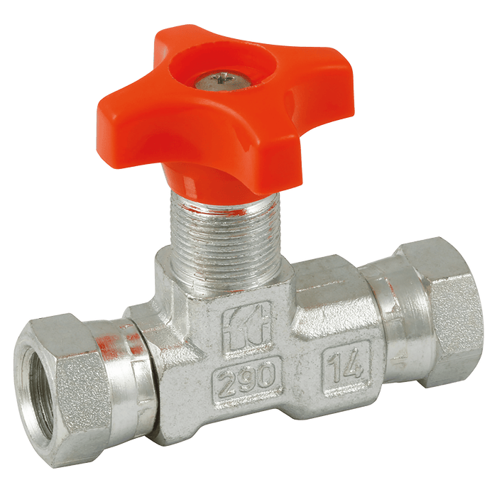 LHA 1/4" BSP Female Swivel Gauge Isolator Valve FT290-05 - FluidAirFittings