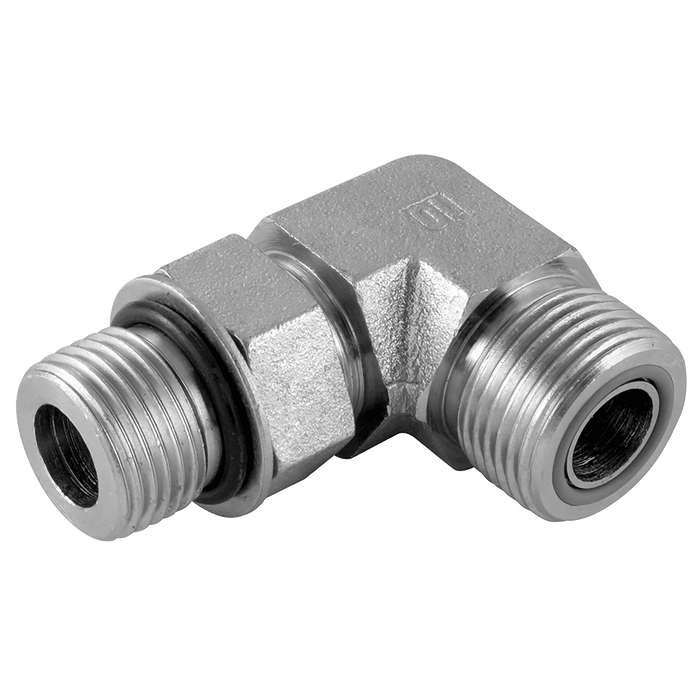 Burnett & Hillman 9/16"ORFSX7/16"UNF M/M 90 Pos Elbow 2781668 - FluidAirFittings