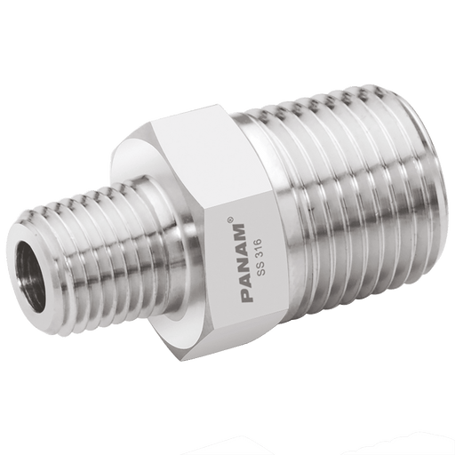 PANAM 3/8" NPT X 1/8" NPT Male/Male PRHN-06-02 - FluidAirFittings