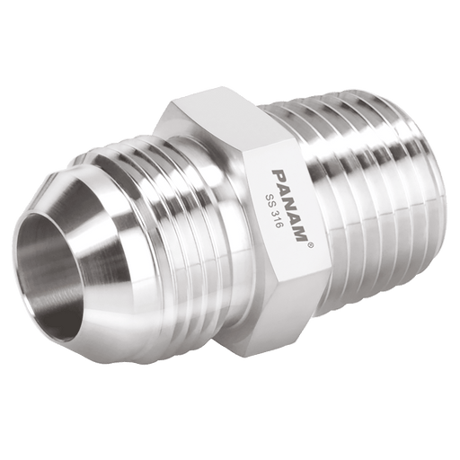 PANAM Male Stud Coupling 37° JIC 12MM R1/4" 210BM12R14 - FluidAirFittings