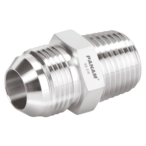 PANAM Male Stud Coupling 37° JIC 25MM NPTF 1" 214BM25N1 - FluidAirFittings