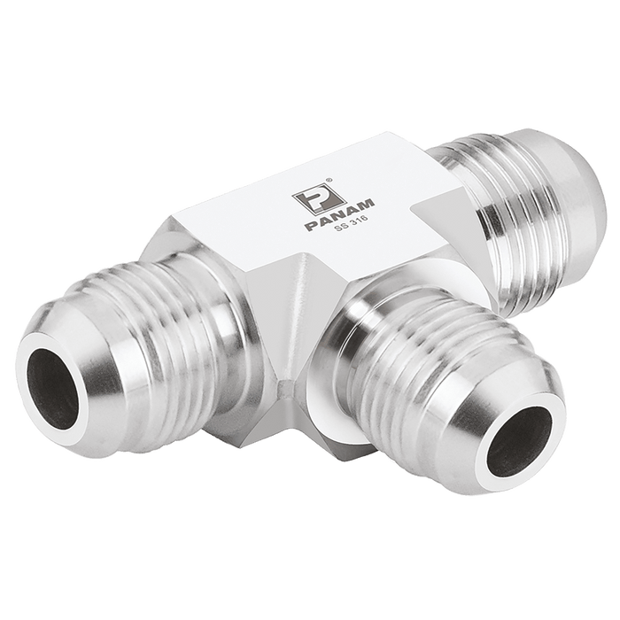PANAM 7/16"-20 UNF Tee 207BM6 - FluidAirFittings