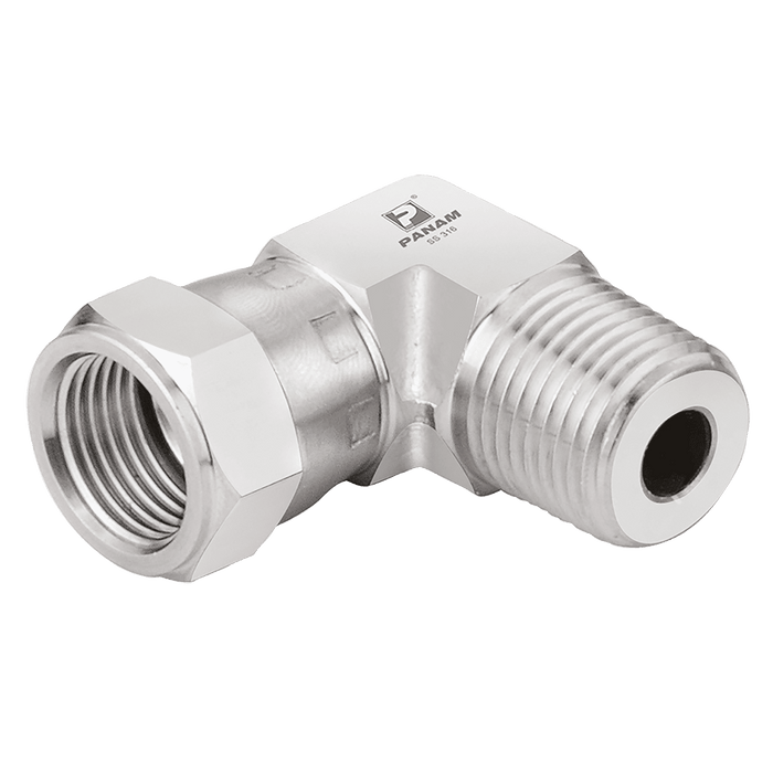PANAM 7/16"-20 NPT X 1/4" UNF Elbow 275M6N14 - FluidAirFittings