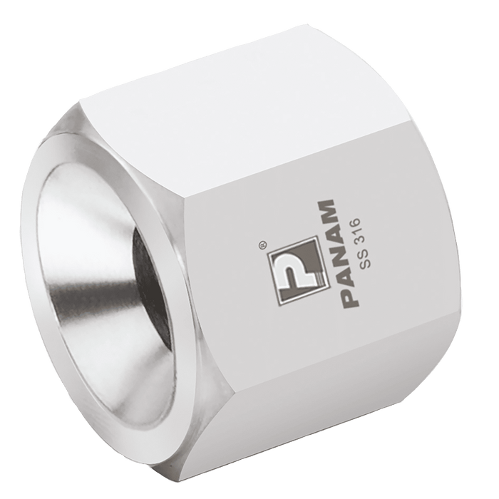 PANAM 08MM OD X 1/2" JIC SS Tube Nut 201M8U12 - FluidAirFittings