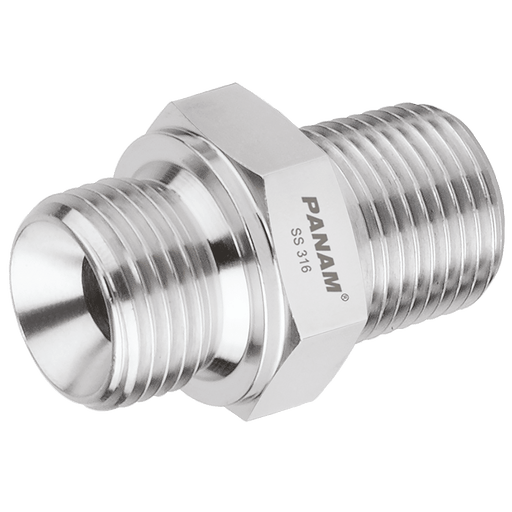 PANAM 1/8" BSP X 1/2" NPT Male/Male 2G-8N-MM-10K - FluidAirFittings