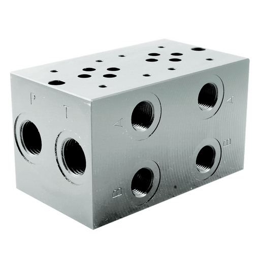 FT Pro - CM3-2G/ALU CETOP 3 2 Station Manifold Aluminium - FluidAirFittings