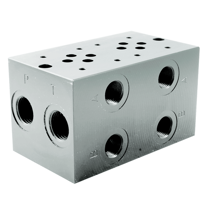 FT Pro - CM3-2G/ALU CETOP 3 2 Station Manifold Aluminium - FluidAirFittings