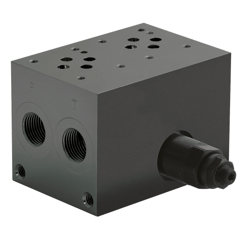 FT Pro - CM3-4G-ADJ CETOP 3 4 Steel Manifold Steel c/w Pressure Relief Valve - FluidAirFittings