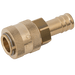 Parker Rectus 5/16" Hose Tail Coupling Brass Unplated 13KATF08MPX - FluidAirFittings