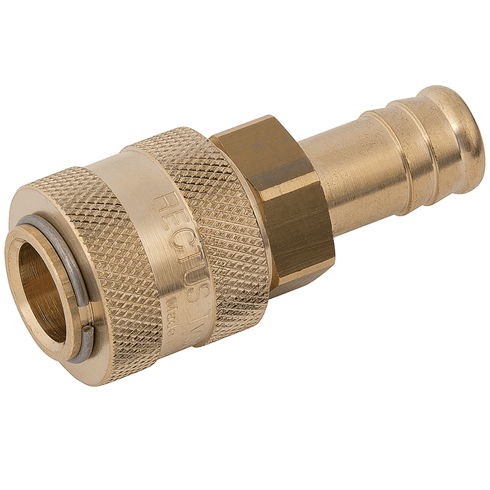 Parker Rectus 1/4" Hose Tail Coupling Brass Unplated 13KATF06MPX - FluidAirFittings