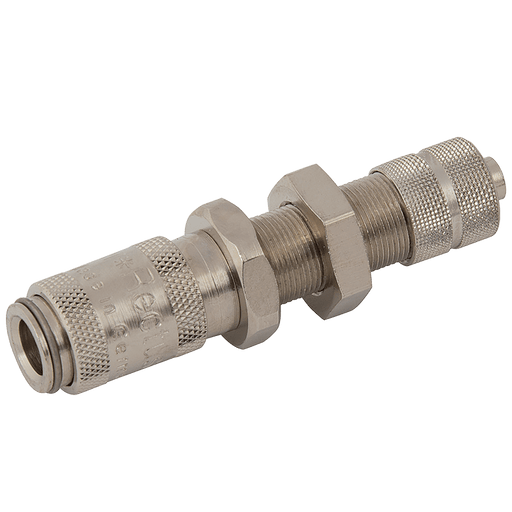 Parker Rectus 03 X 04MM Hose Coupling P/Mount Brass/Nick 20KAKS04MPN - FluidAirFittings