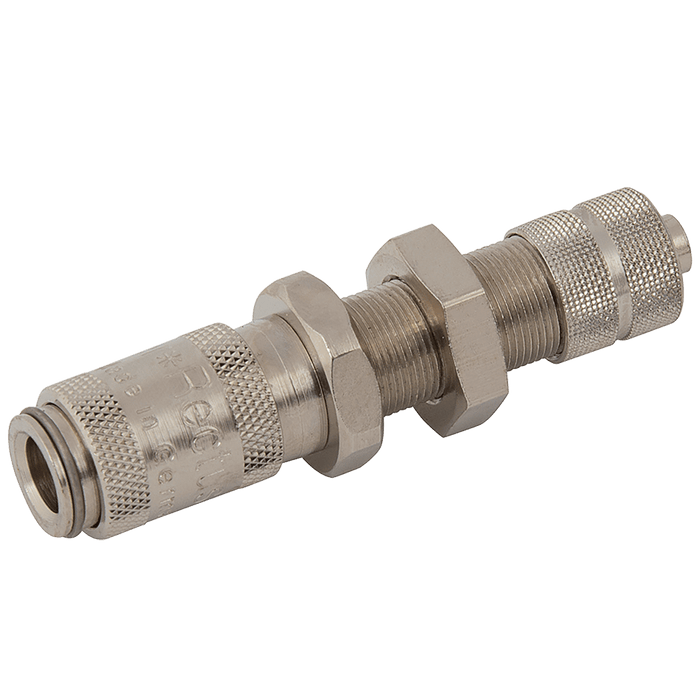 Parker Rectus 04 X 06MM Hose Coupling P/Mount Brass/Nick 20KAKS06MPN - FluidAirFittings