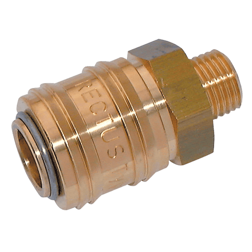 Parker Rectus 3/8" BSPP Male Coupling 24KAAW17MPX - FluidAirFittings