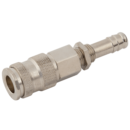 Parker Rectus 3/8" OD Hose Tail Panel Mount Coupling Nickel 25KATS10MPN - FluidAirFittings