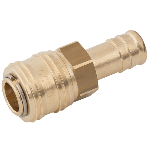 Parker Rectus 08MM Hose Tail Coupling D.S. Brass 26KBTF08MPX - FluidAirFittings