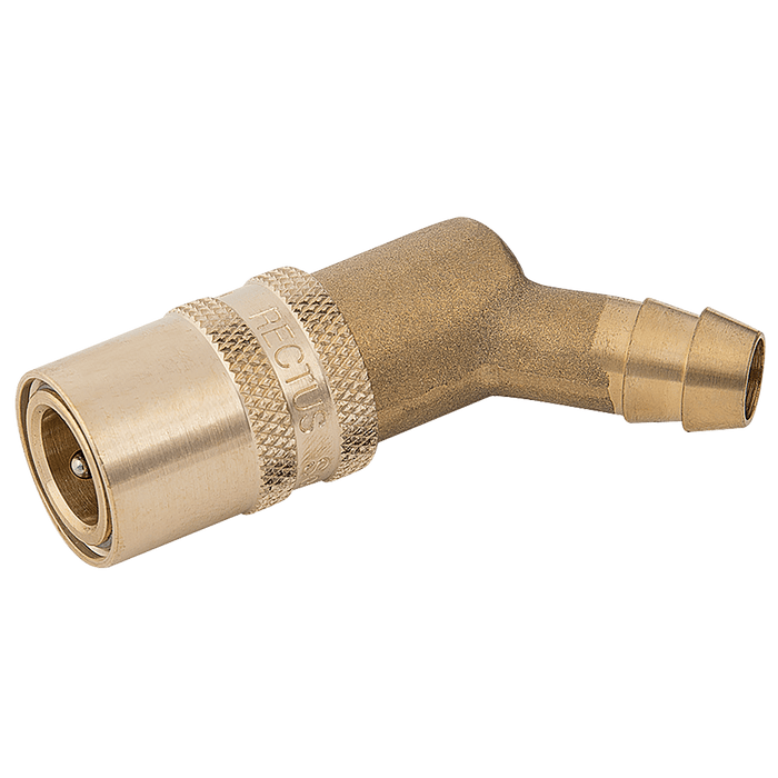 1/2" Hose Tail Coupling Viton 45° Barb 87KFTH13MVX - FluidAirFittings
