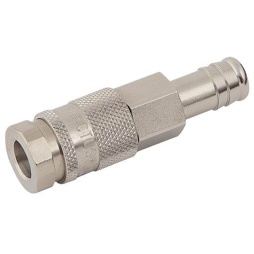 Parker Rectus 09MM Hose Tail Coupling Brass Nickel 95KSTF09BPN - FluidAirFittings