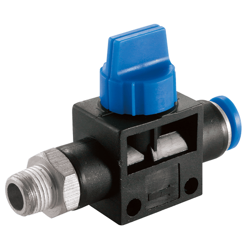 FT Pro 8MM Tube OD X1/8" BSPT Male Thread Push-In Ball Valve HVFS8-01 - FluidAirFittings