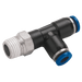 FT Pro 8MM X 3/8" NPT Male Run Tee 2111-3584 - FluidAirFittings