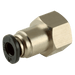 FT Pro 1/16" NPT X 5/32" Micro Female Stud Hex Body PCF5/32-N00C - FluidAirFittings