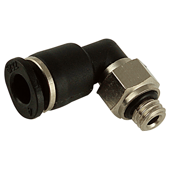 FT Pro 1/8" NPT X 1/8" Micro Male Elbow PL1/8-N01C - FluidAirFittings