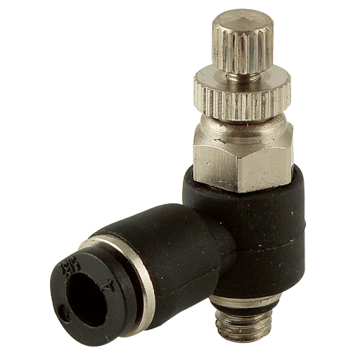 FT Pro 10-32 UNF Male X 1/8" OD Speed Control Valve NSE1/8-U10C - FluidAirFittings