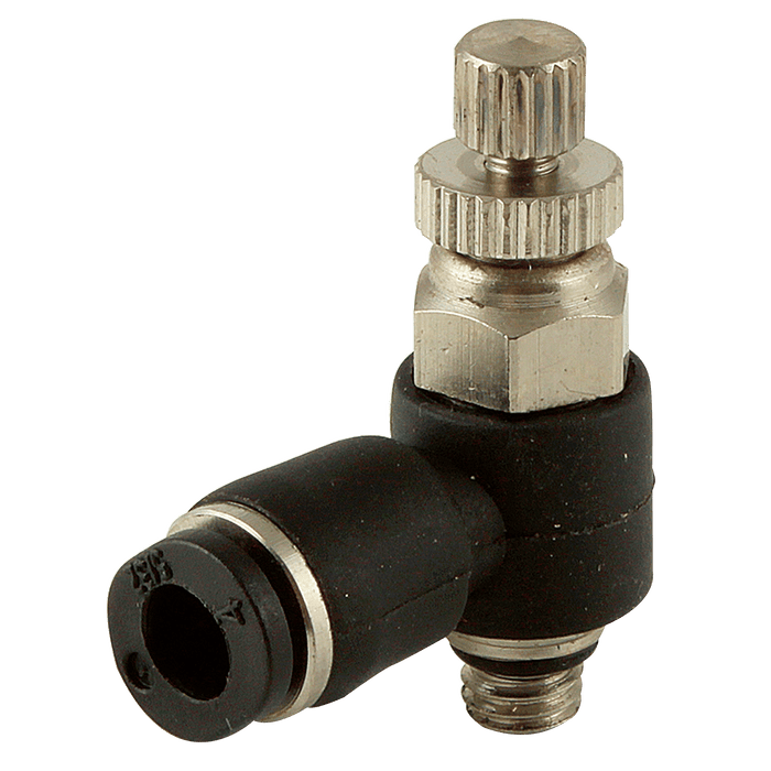 FT Pro 10-32 UNF Male X 1/8" OD Speed Control Valve NSE1/8-U10C - FluidAirFittings