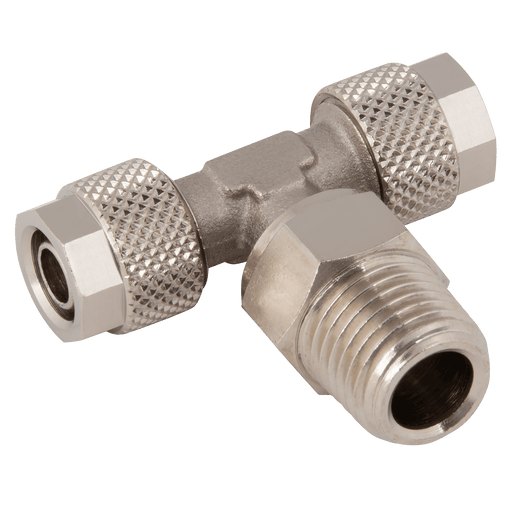 FT Pro - C7X-10/8-1/4 10/08MM OD X 1/4" BSPT Male SW Centre T - FluidAirFittings