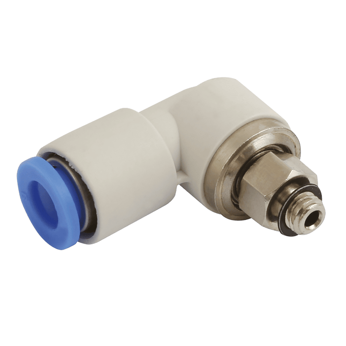FT Pro M5X0.8 X 6MM OD Rotary Male Stud Elbow Vacuum KC-KSL06-M5 - FluidAirFittings