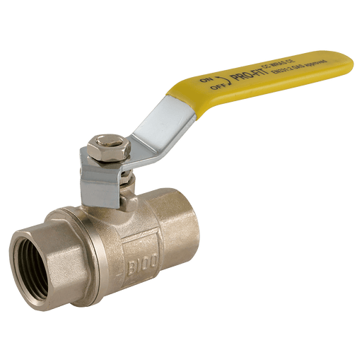 Centreglow 3/4" BSPP Brass Ball Valve Lever Handle Yell Handle EPS-101415 - FluidAirFittings