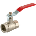 Centreglow 1.1/4"BSP Brass Ball Valve Red Handle BVNA-114 - FluidAirFittings