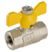 Centreglow 1/4" BSPP Brass Ball Valve Nickel plated Body WRAS EPS-101455 - FluidAirFittings