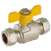 FT Pro - EPS-102425 22MM OD Brass Ball Valve Yell Handle WRAS - FluidAirFittings